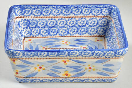 Old World Blue 8" Square Baker