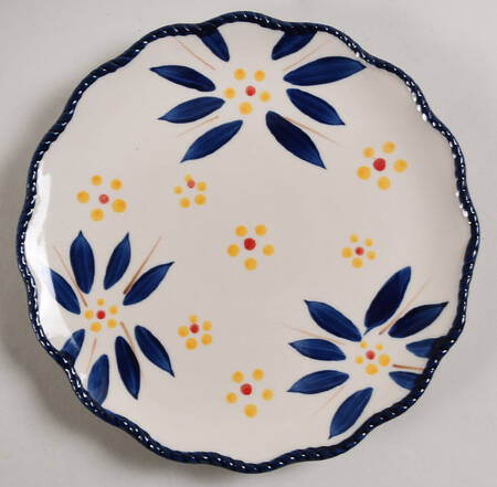 Old World Blue Scalloped Salad Plate