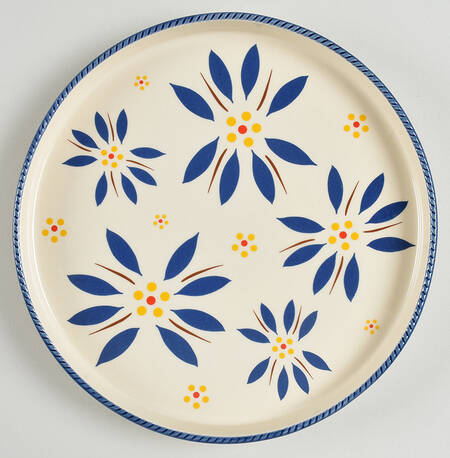 Old World Blue Coupe Salad Plate