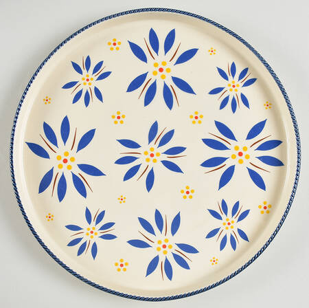 Old World Blue Coupe Dinner Plate
