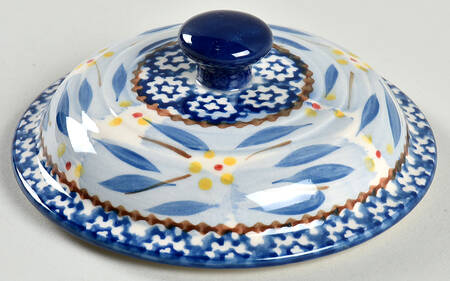Old World Blue Lid for 10 Oz Individual Casserole