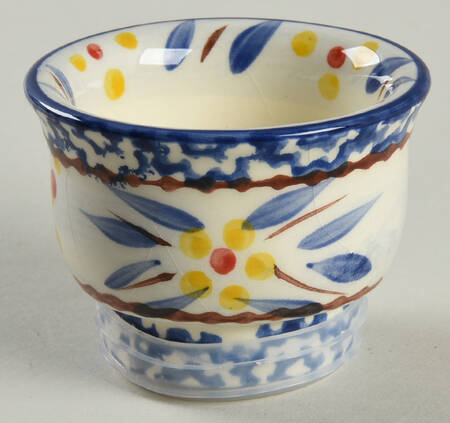 Old World Blue Dip Bowl/Cake Pedestal with Grip for Mini Convertible Set