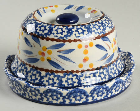 Old World Blue Mini Convertible Cake/Chip Plate & Dip Bowl/Pedestal with Dome/Bowl