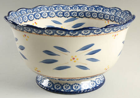 Old World Blue Round Vegetable No Lid