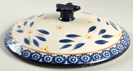 Old World Blue Lid for Round Vegetable
