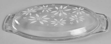 Old World Blue Glass Lid for 11" Oval Baker