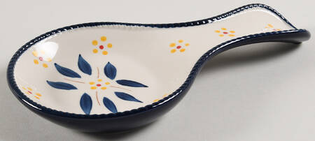 Old World Blue Spoon Rest/Holder (Holds 1 Spoon)