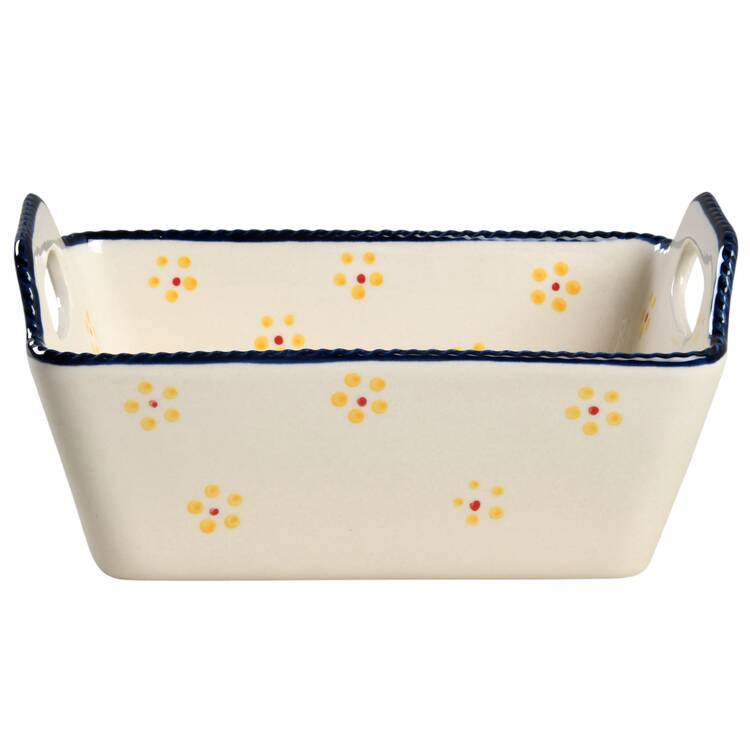 Old World Blue Loaf Pan with Upswept Handles