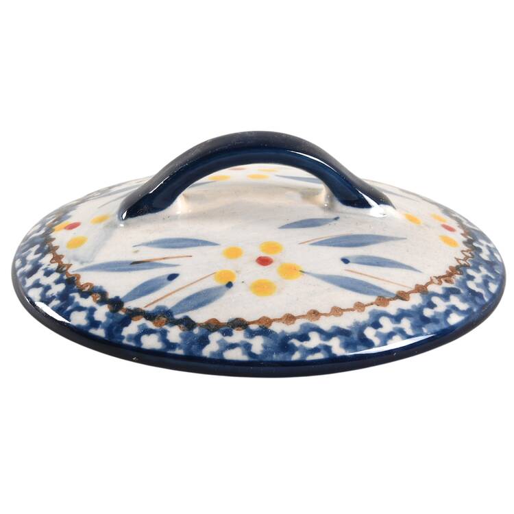 Old World Blue Lid for Individual Casserole