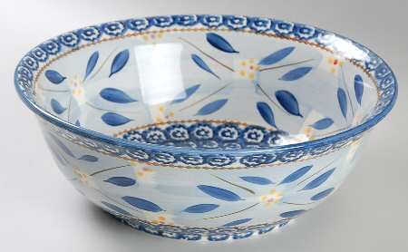 Old World Blue 9" Round Serving Bowl