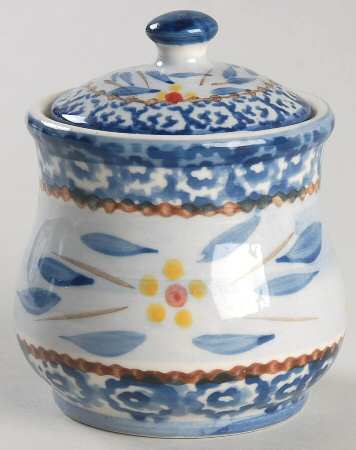 Old World Blue Sugar Bowl & Lid