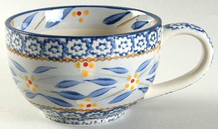 Old World Blue Latte Mug
