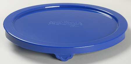Old World Blue Plastic Lid for 8" Round Handled Baker