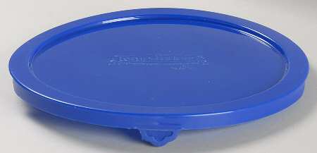 Old World Blue Plastic Lid for 10" Round Handled Baker