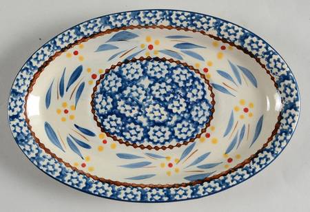 Old World Blue Underplate for Gravy Boat