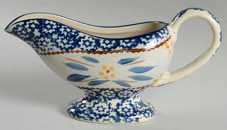Old World Blue Gravy Boat