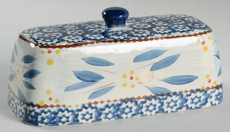 Old World Blue Lid for 1/4 Lb Butter