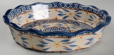 Old World Blue 10" Pie Baking Plate