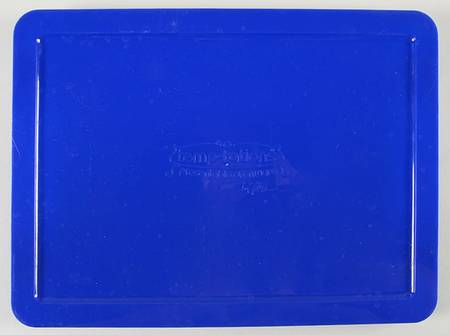 Old World Blue Tabless Plastic Storage Cover for 15" Rect Baker