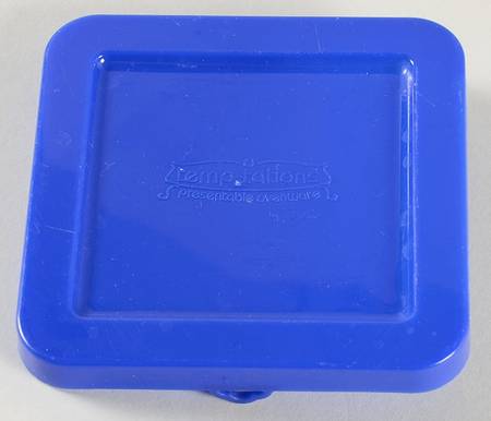 Old World Blue Plastic Lid for Individual Square Baker