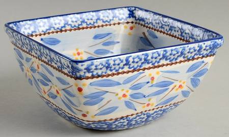 Old World Blue 6" Square Mixing Bowl