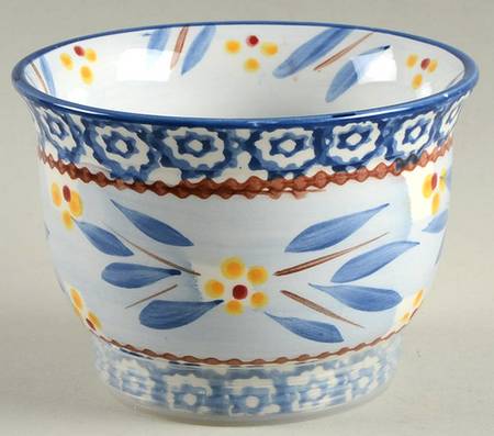 Old World Blue Dip Bowl/Cake Pedestal w/Grip for Convertible Set