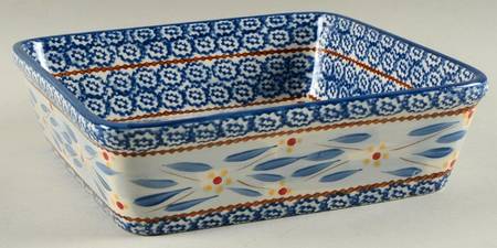 Old World Blue 9" Square Baker
