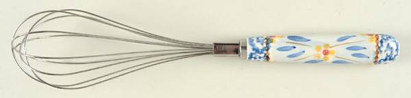Old World Blue Utensil Wisk with Ceramic Handle