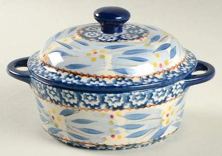 Old World Blue Sugar Bowl & Lid