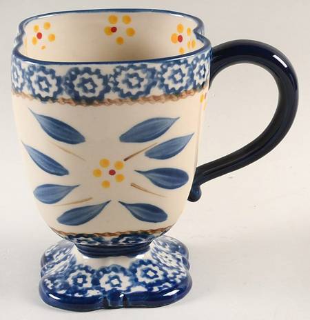 Old World Blue Square Mug
