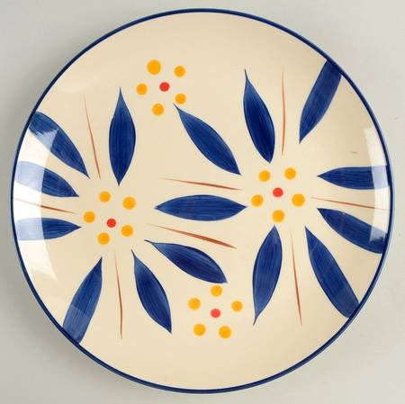 Old World Blue Coupe Dinner Plate