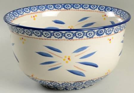 Old World Blue 10" Round Serving Bowl