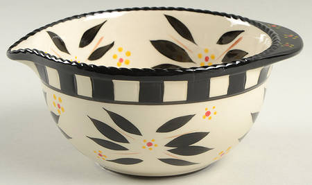 Old World Black 7" Nesting Bowl with Spout