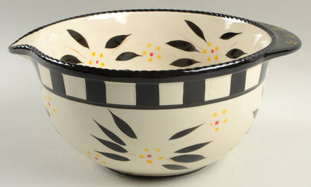 Old World Black 12" Nesting Bowl with Spout
