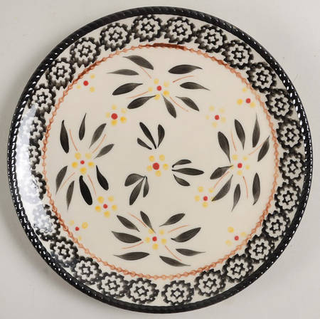 Old World Black Coupe Salad Plate