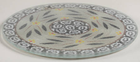 Old World Black Round Glassware Trivet