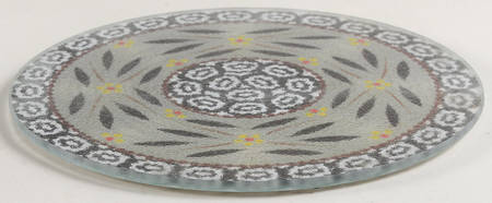 Old World Black Glass Trivet for 10" Round Baker