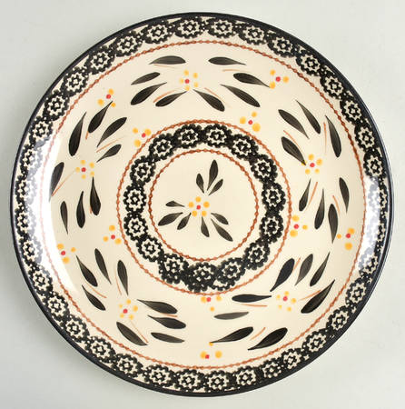 Old World Black Coupe Dinner Plate