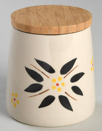 Old World Black Sugar Bowl & Wood Lid (Centertaining Lazy Susan Set)