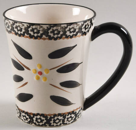 Old World Black Mug No Lid/Coaster Or Spoon