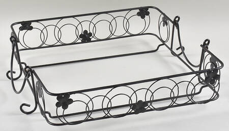 Old World Black Metal Stand for 13" Square Baker