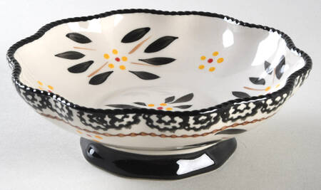 Old World Black 6" Nesting Pedestal Bowl