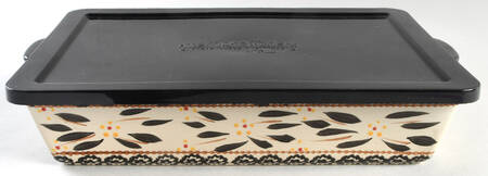 Old World Black 15" Rectangular Baker & Tabless Plas Storage Cover