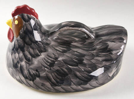 Old World Black Lid for Figural Oval Baker