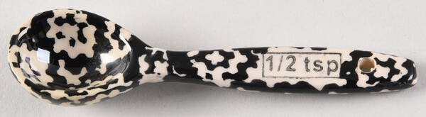 Old World Black 1/2 Teaspoon Ceramic Measuring Spoon