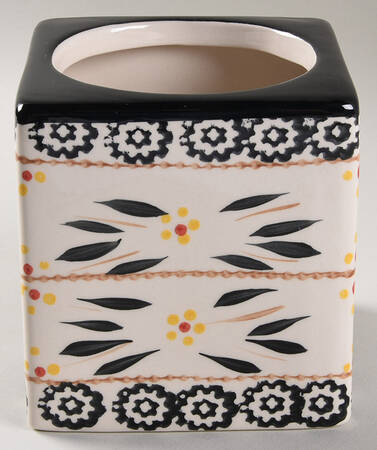 Old World Black 28 Oz Square Stacking Canister No Lid