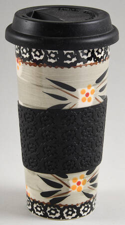 Old World Black Travel Tumbler & Silicone/Plastic Lid
