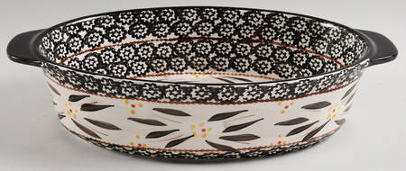 Old World Black 2.5 Qt Round Covered Casserole No Lid