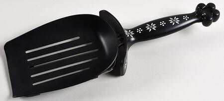 Old World Black Meat Fork with Slotted Spatula Attachment