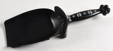 Old World Black Meat Fork with Spatula Attachment